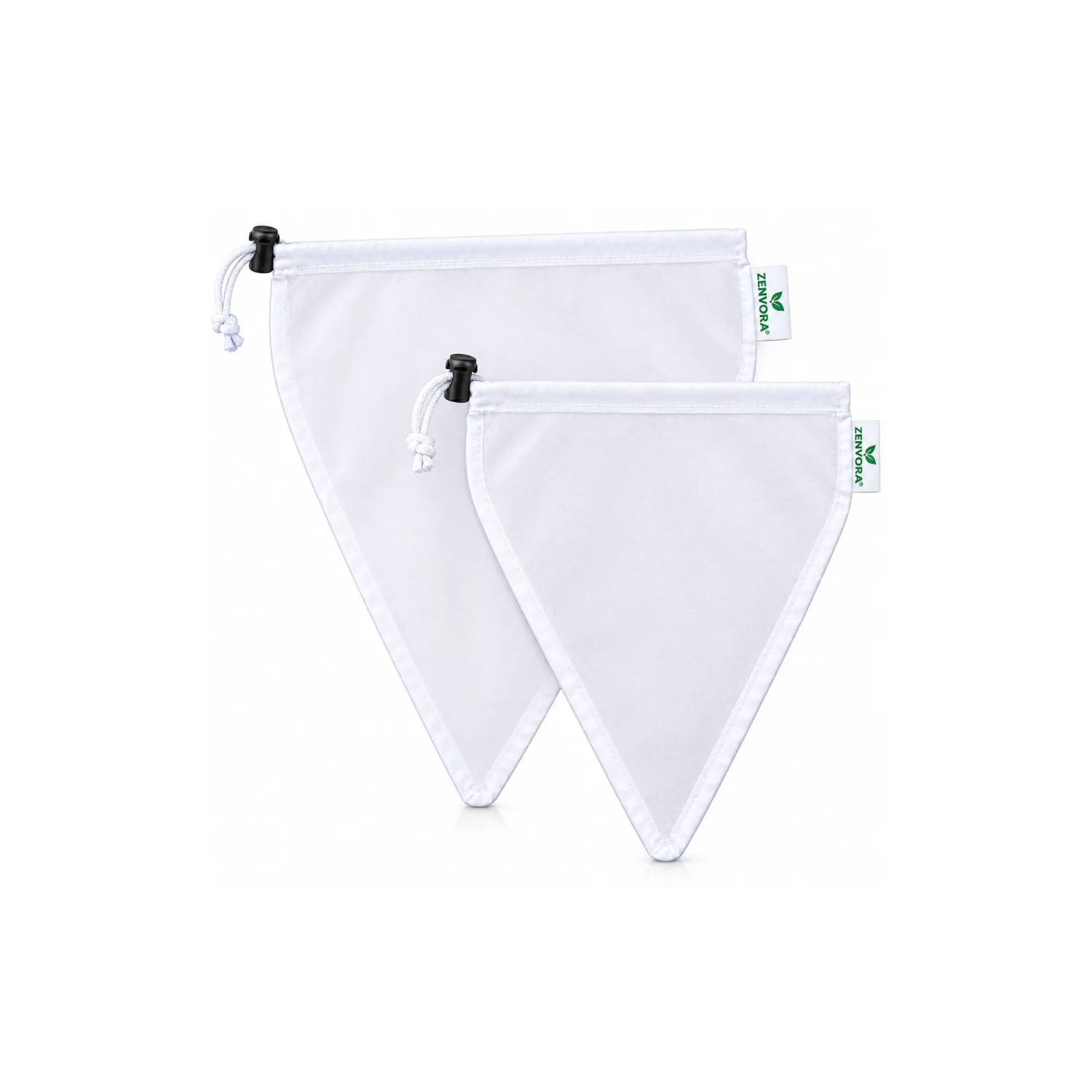 Nut Milk Bag Pack of 2 – 16" X 16" Organic Cotton & Fine Nylon Strainer Bags for Almond Milk, Oat Milk, Soy Milk, Yogurt, Cold Brew Coffee, Juice & Cheese Making – Reusable Food Grade Filter Bags