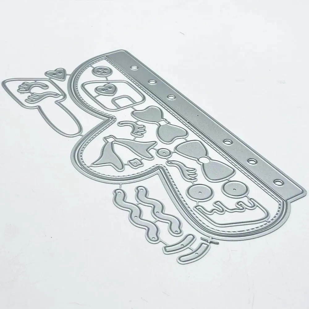 KSCRAFT A6 Gingerbread Man Page Metal Cutting Dies Stencils for DIY Scrapbooking Decorative Embossing DIY Paper Card