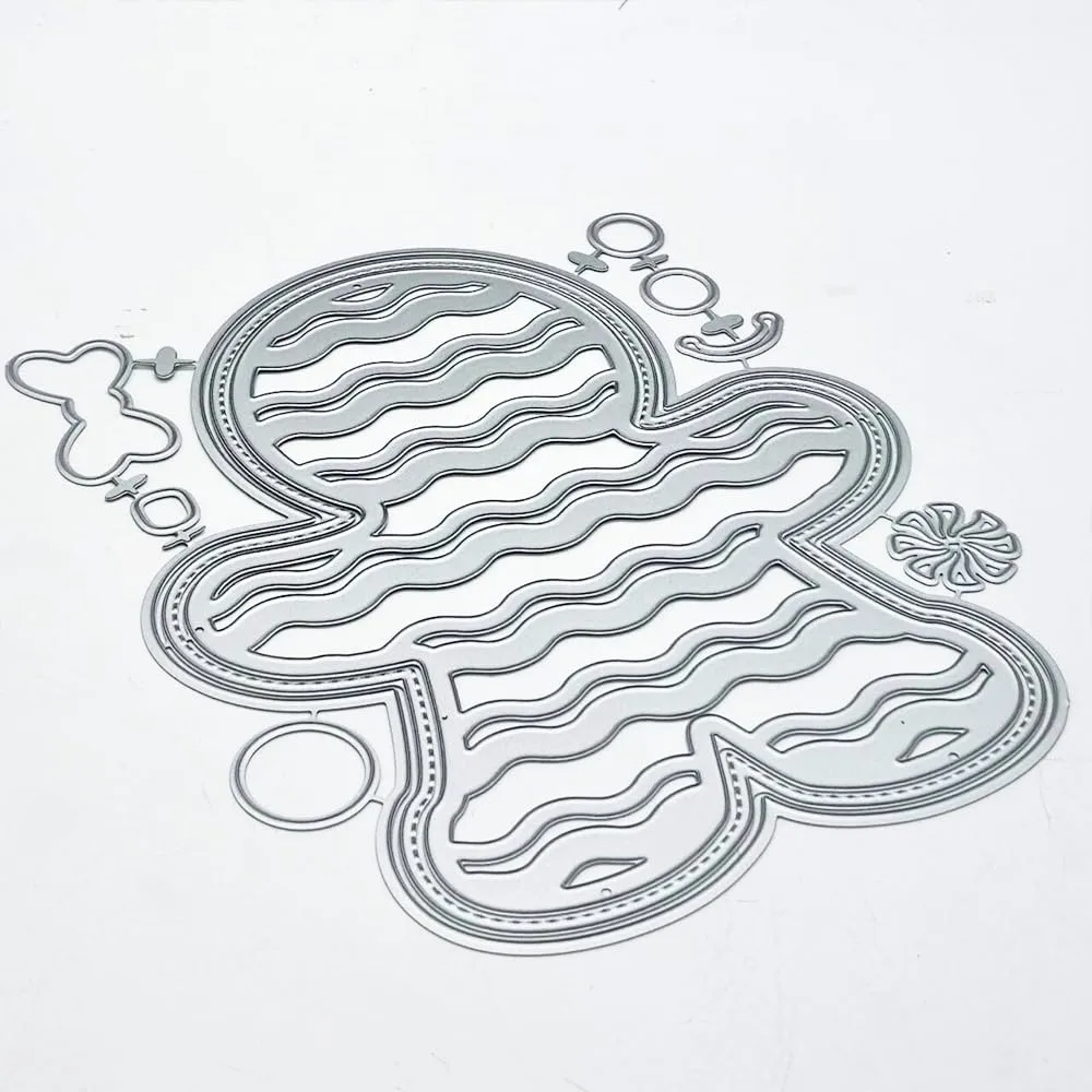 KSCRAFT Candy Cane Gingerbread Man Metal Cutting Dies Stencils for DIY Scrapbooking Decorative Embossing DIY Paper Card